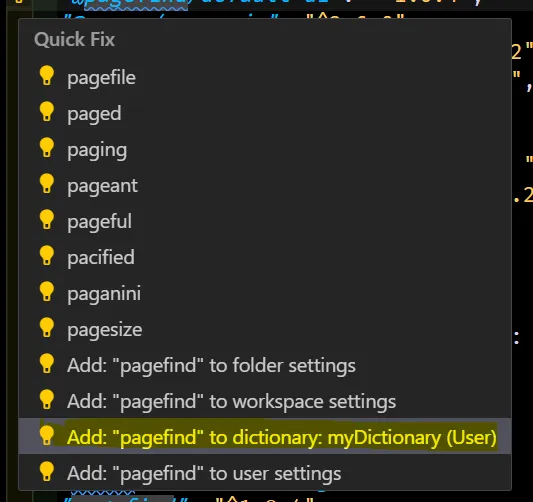custom dictionary add words suggestion